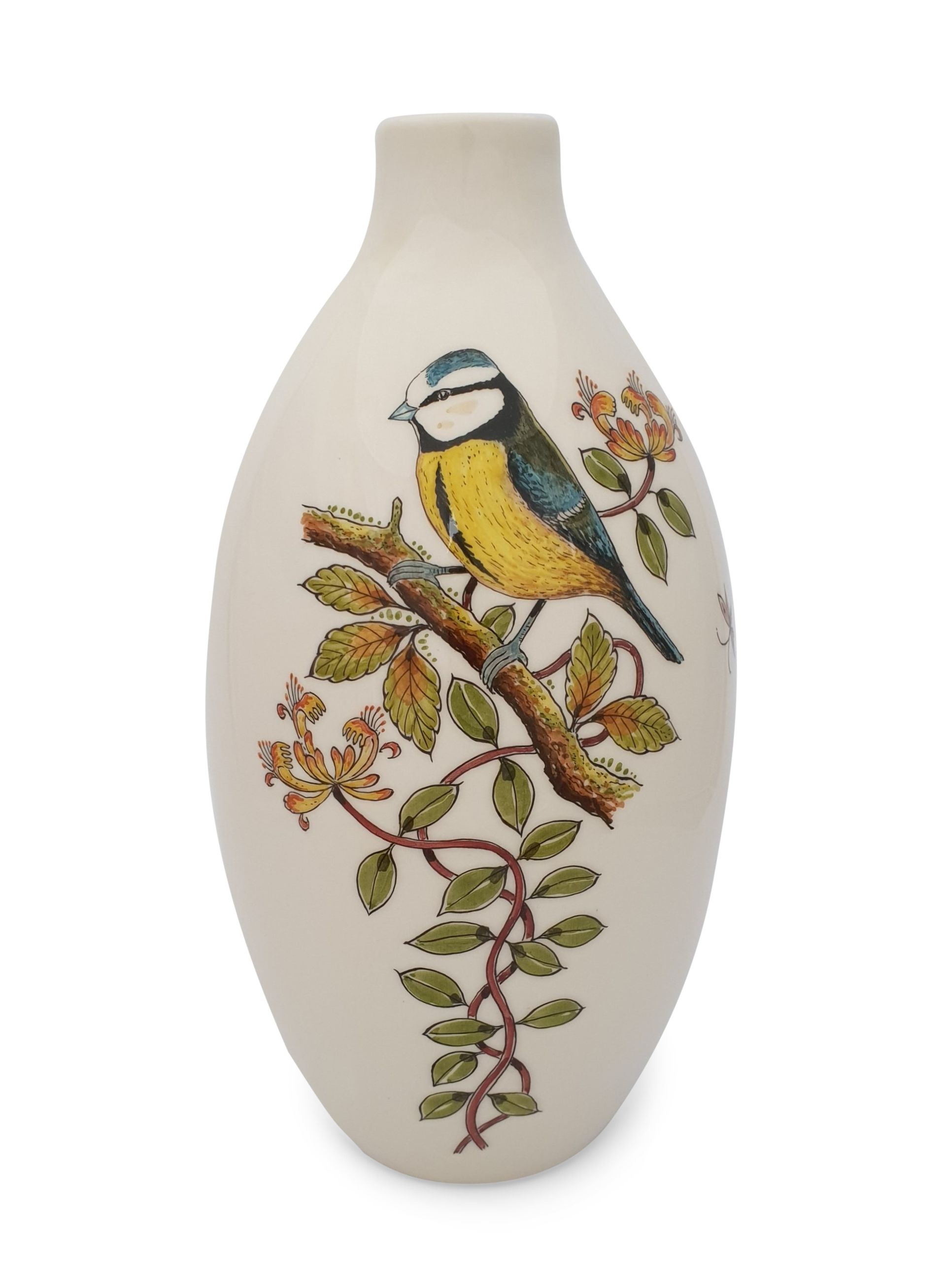 Urn Pimpelmees hand beschilderd met waxinelicht