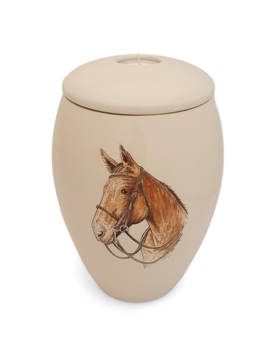 Urn Paard hand beschilderd