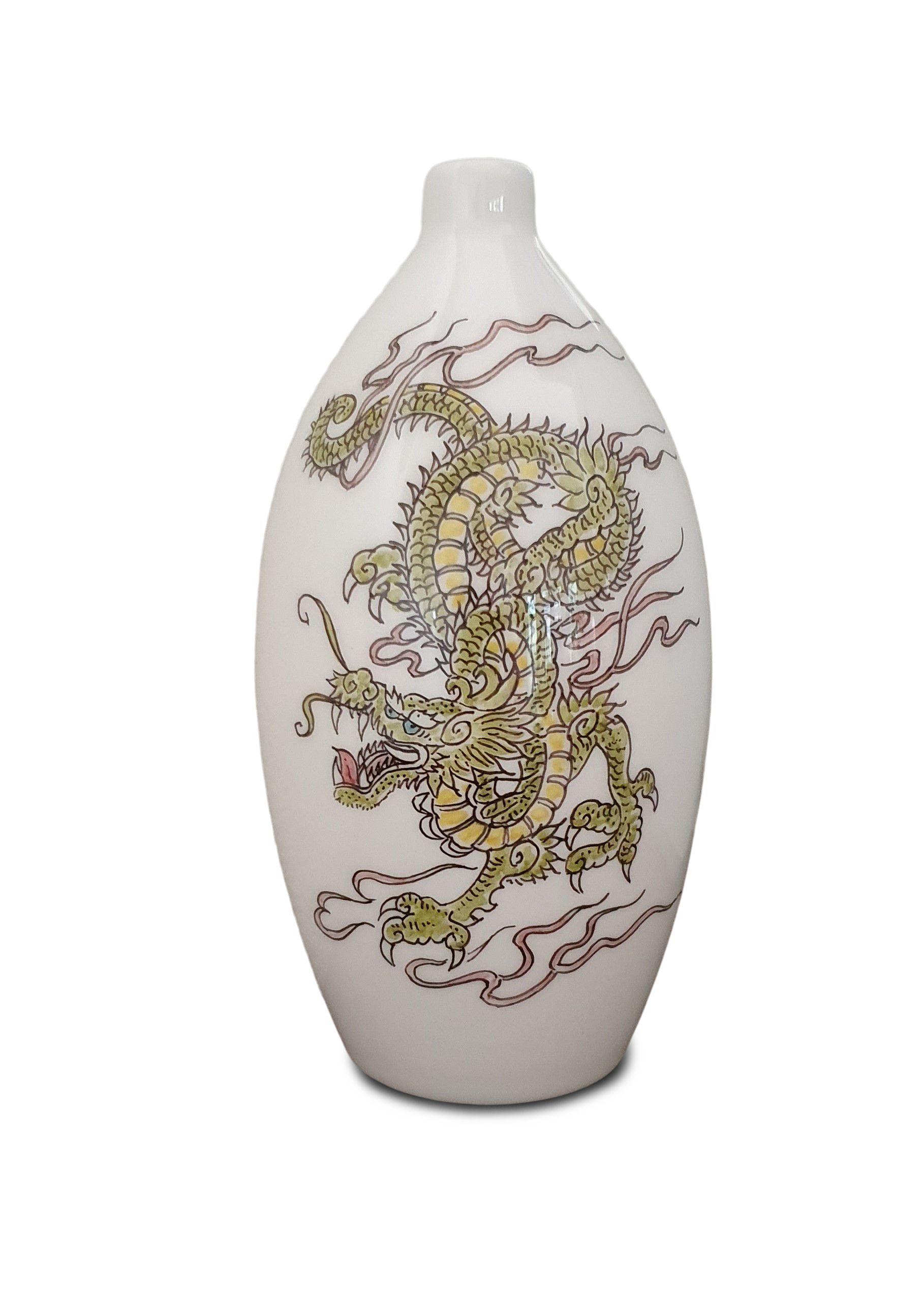 Urn Chinese Draak hand beschilderd