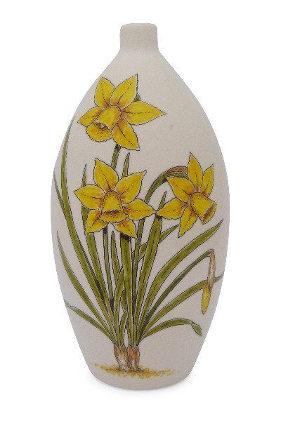 Urn Narcissen hand beschilderd
