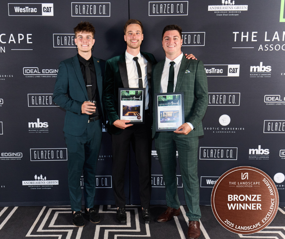 Modern Landscape Creations team with their Landscape Association Awards