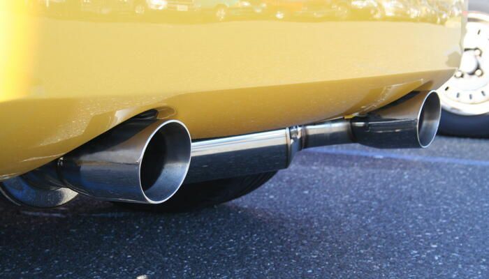 Dual exhaust at Automotive Evolution in Golden, CO