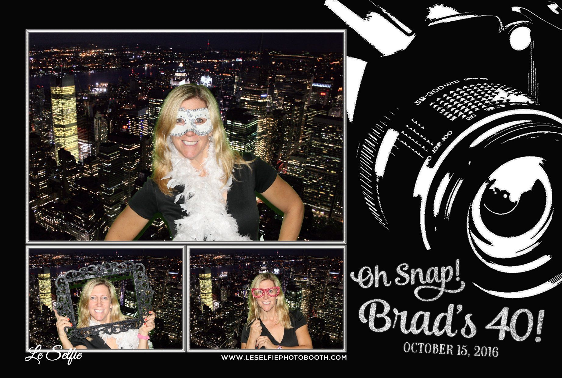 A photo booth for brad 's 40th birthday