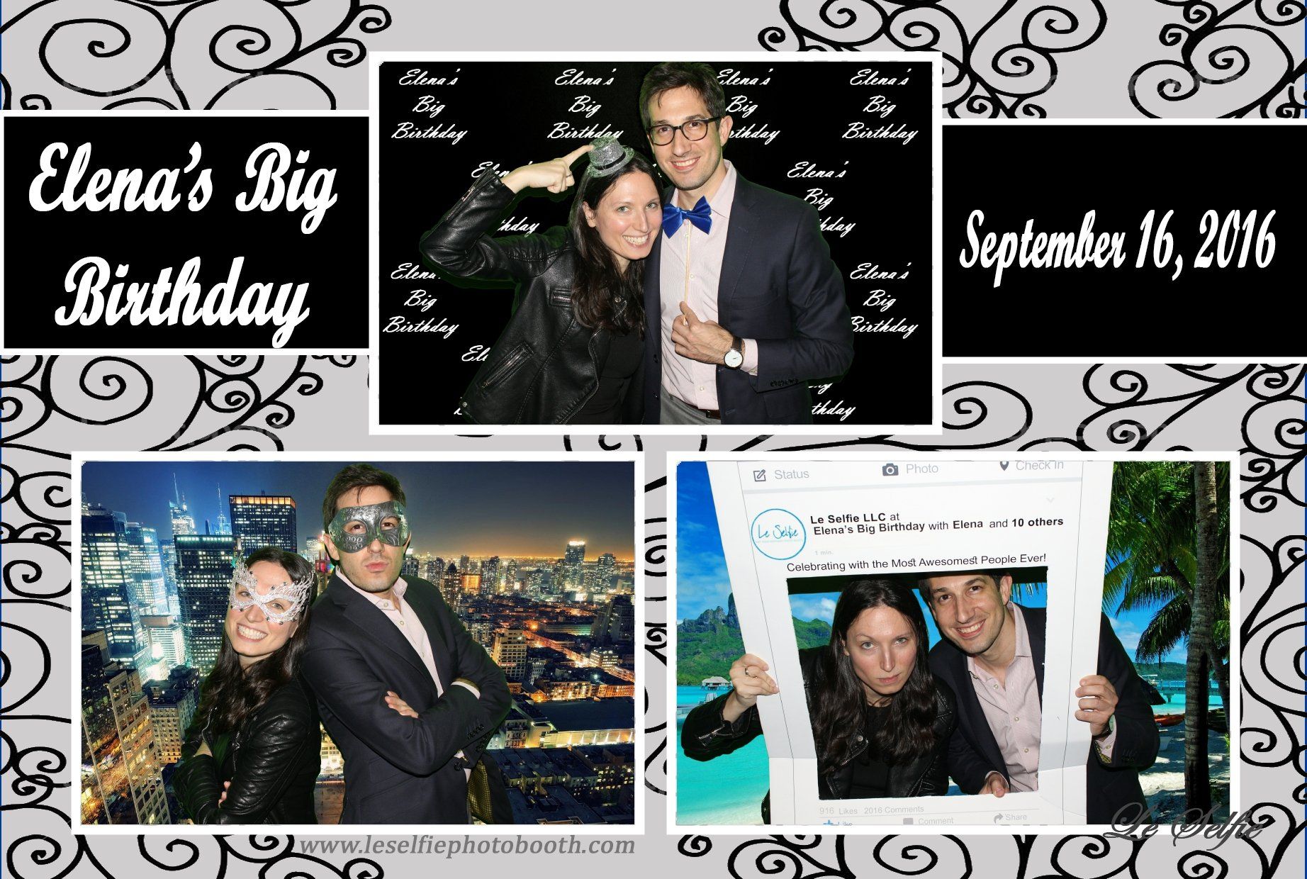 A collage of photos from elena 's big birthday on september 16 2016