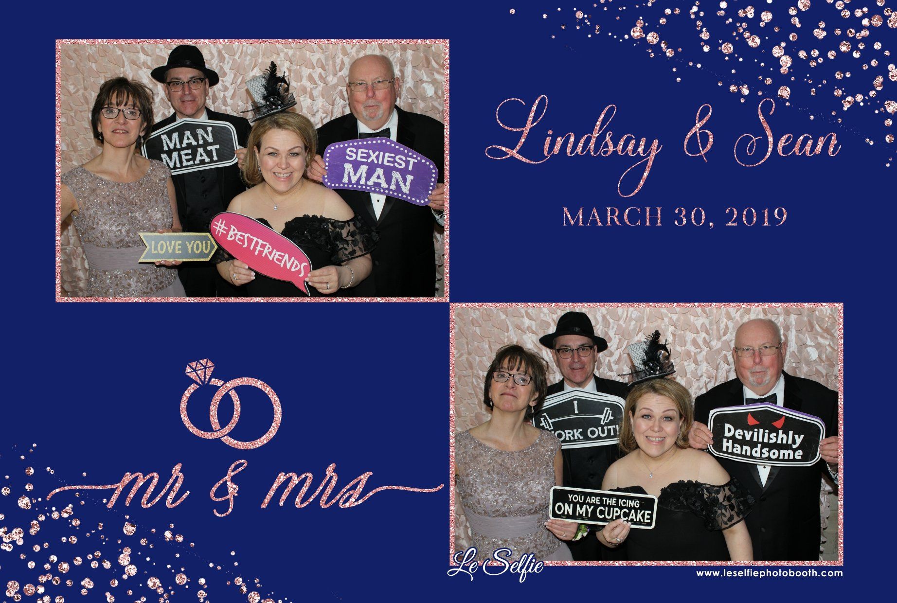 A group of people are posing for a picture in a photo booth.