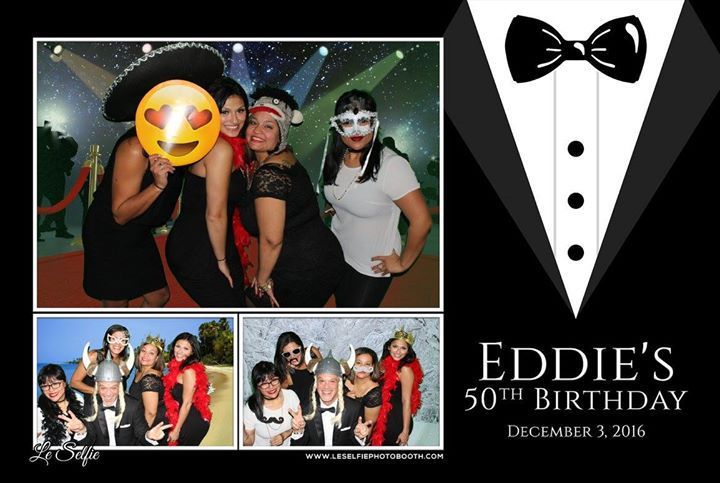 A photo booth for eddie 's 50th birthday