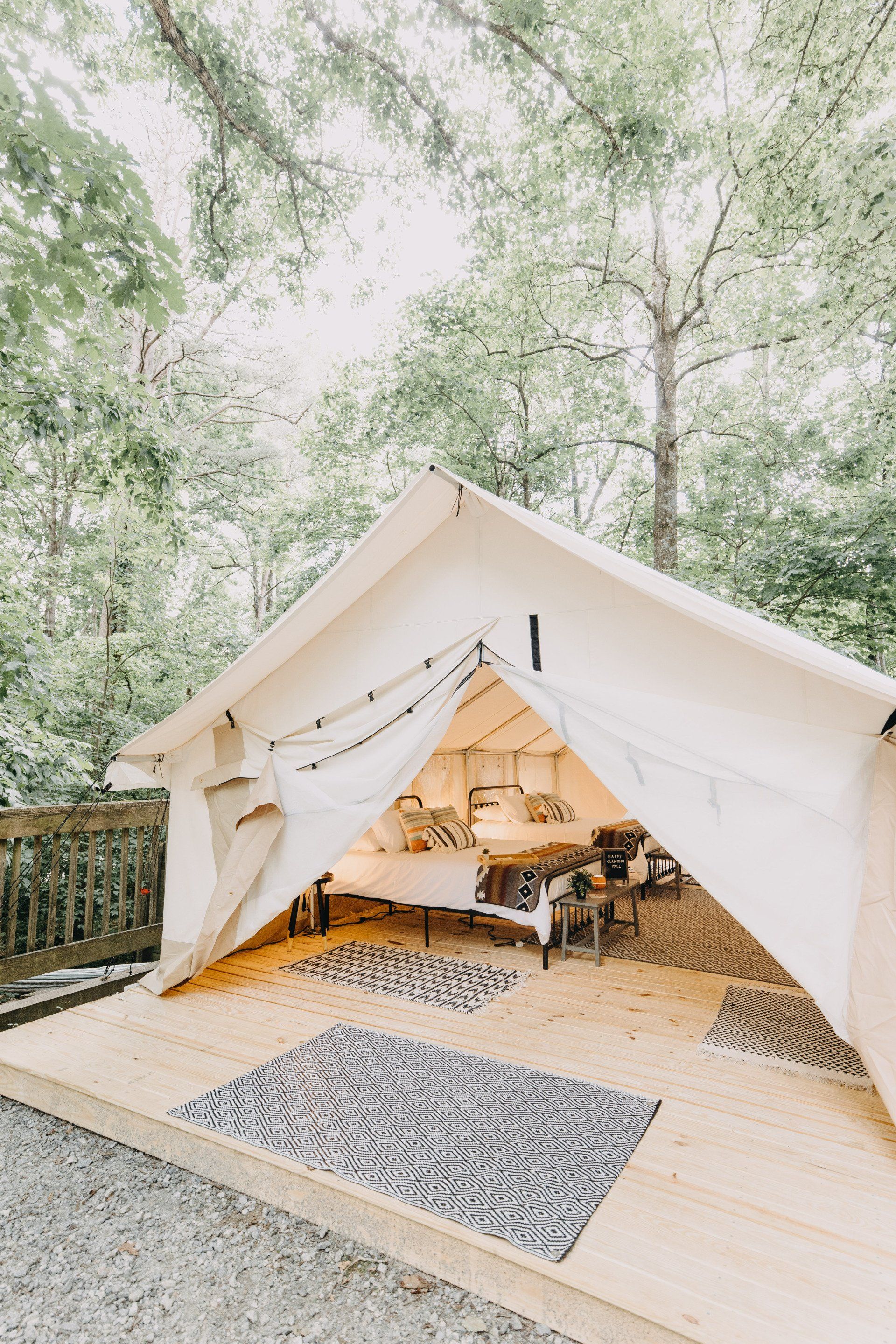 Glamping accommodations at Amelia Island