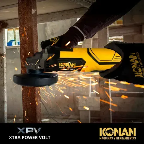 Amoladora angular 20v 115mm con 1 bateria de 4Ah y cargador (KA0820BV) KONAN