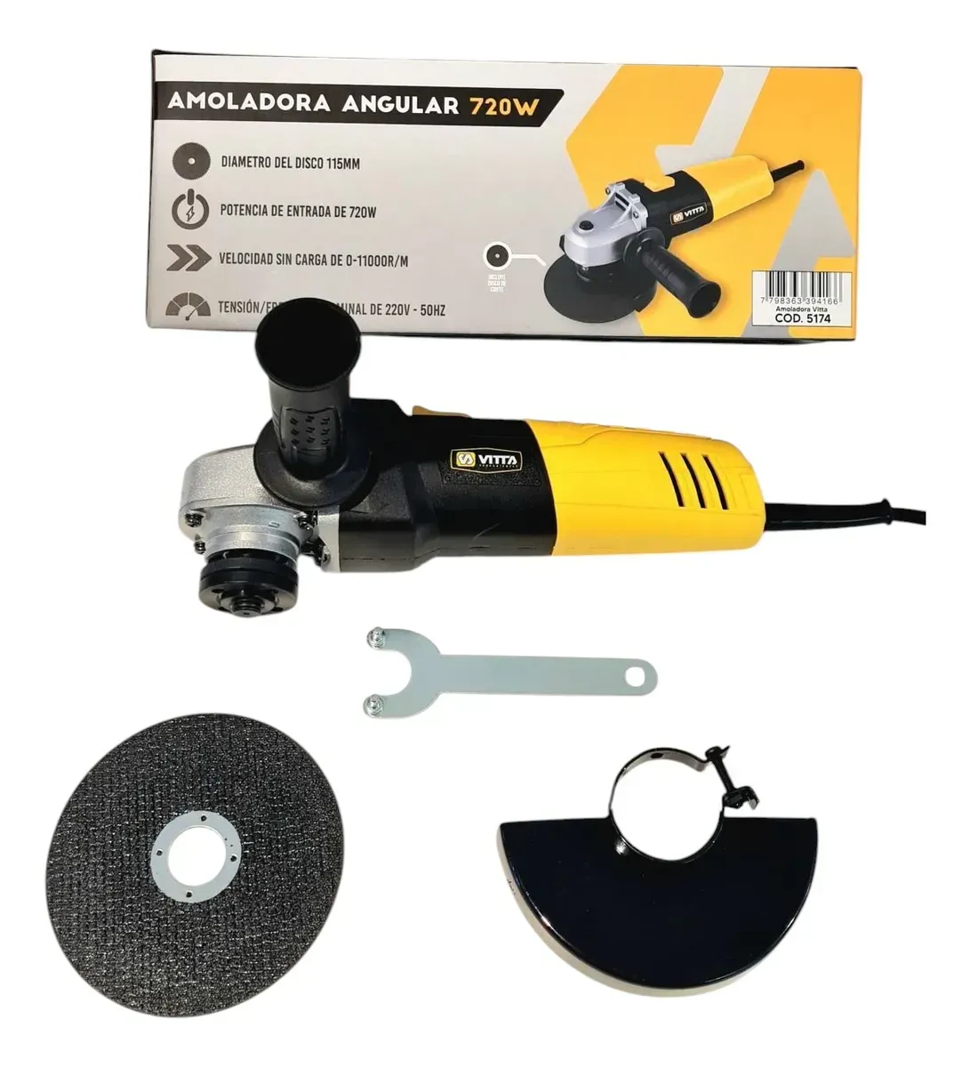 Amoladora angular 720w 4