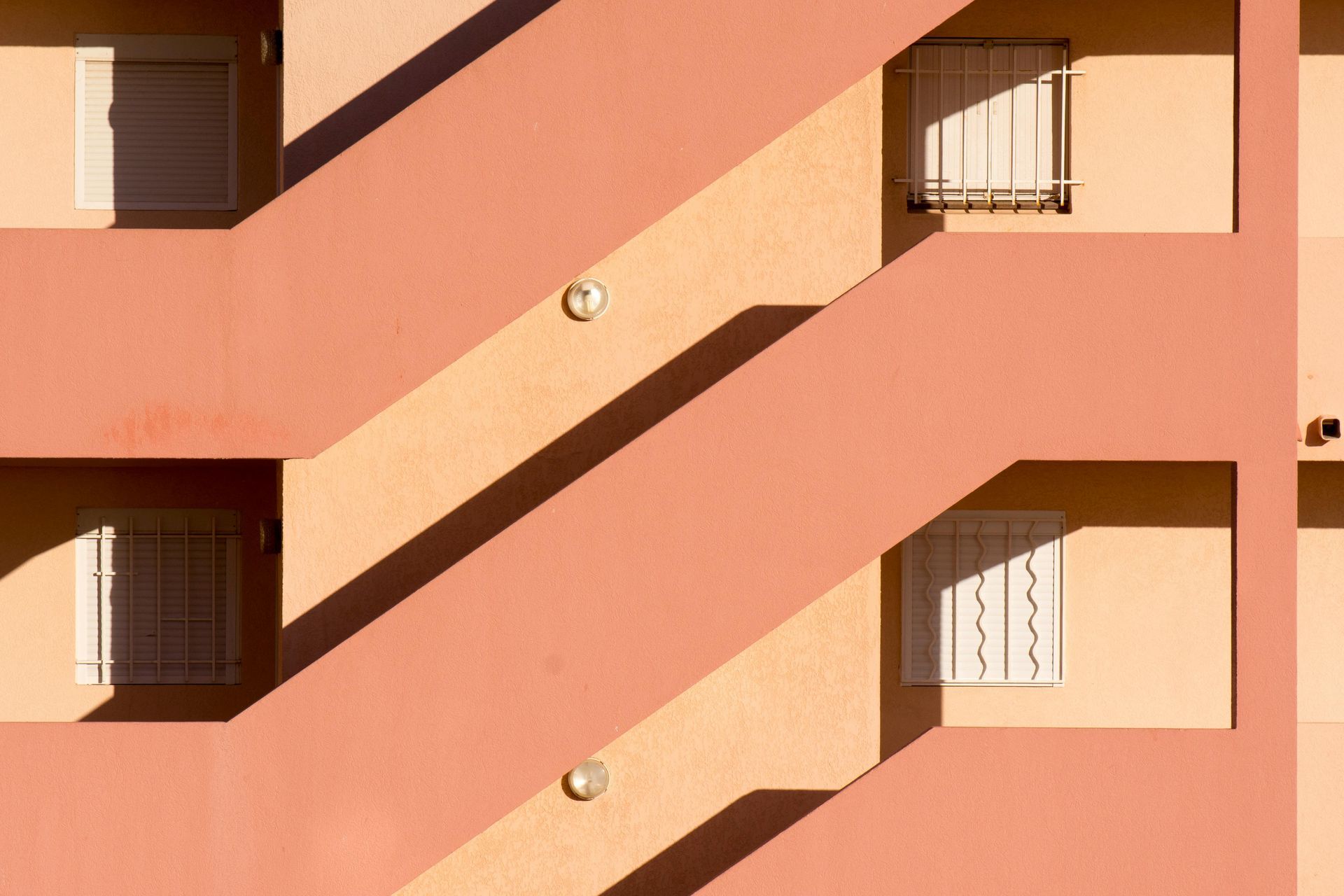 Pink and peach building