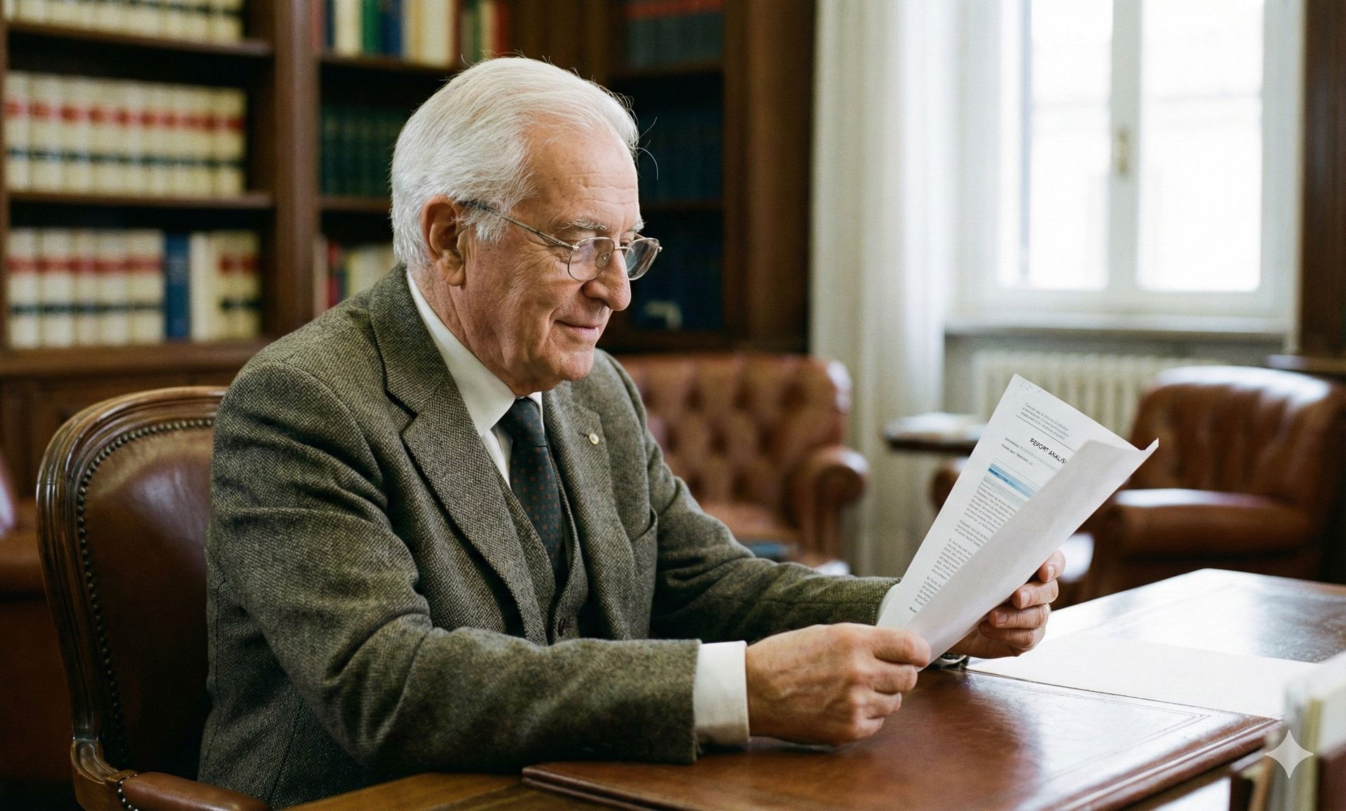 avvocato legge una investigazione patrimoniale di mercurio