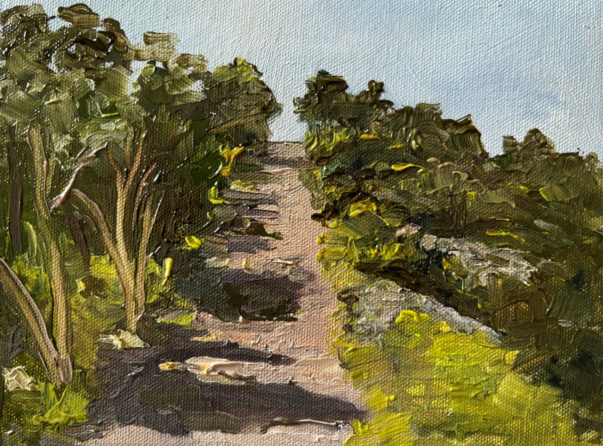 Woodland Walk, Xemxija, Malta, oil on Canvas, 8 x 6, framed