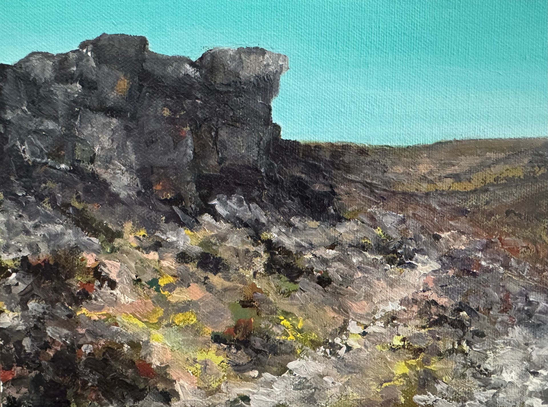 9. Carver Edge, Derbyshire, oil on canvas, 8 x 6 framed