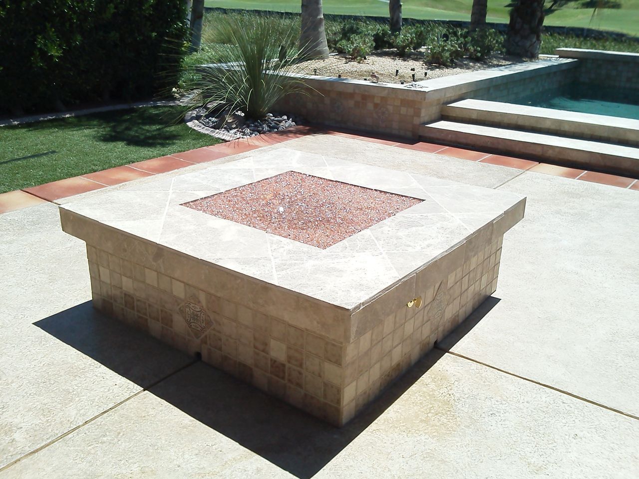 Concrete Fireplace — Palm Springs, CA — Desert Concrete Restoration
