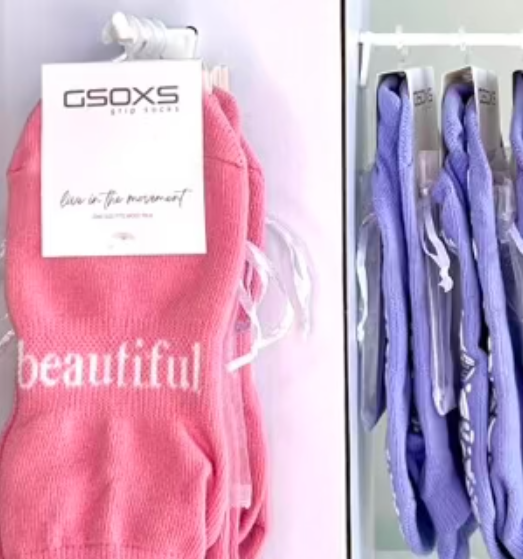 Self Love GSOXS grip socks collection display