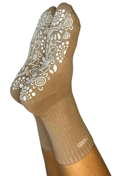 Shop Pilates crew style grip socks