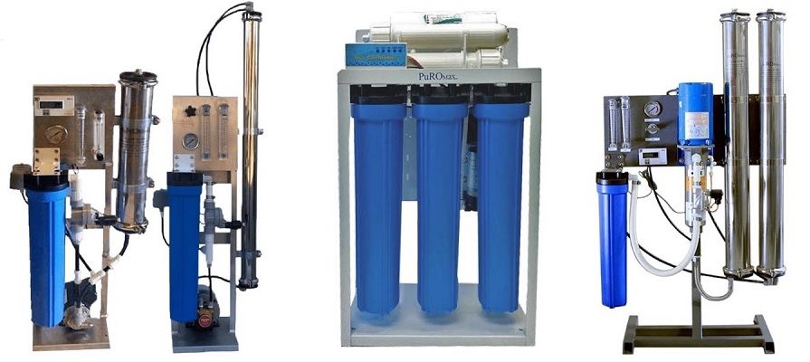 Three different types of water filters are shown on a white background. | Tampa, FL | Water Purification Solutions LLC