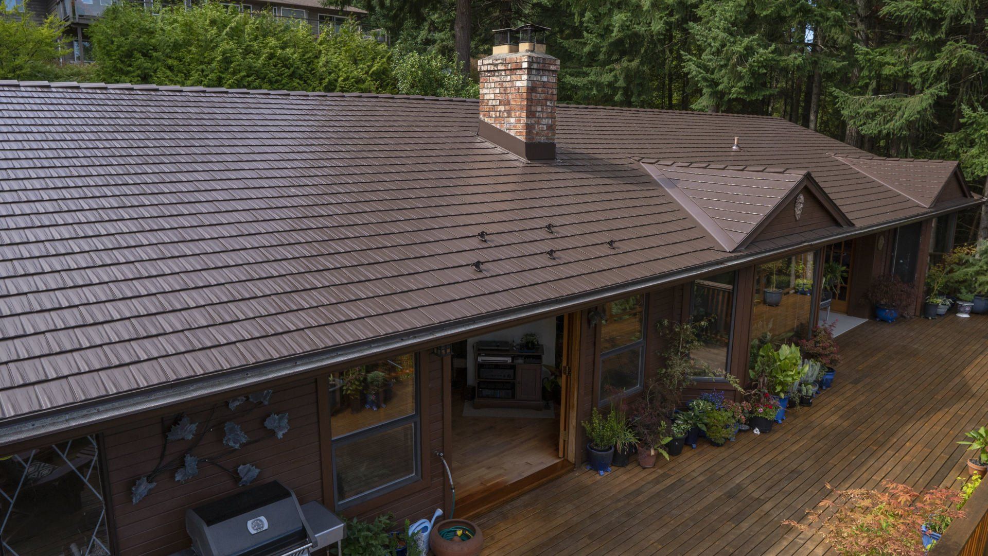 Salt Spring Island, BC — Interlock Metal Shingle Roof