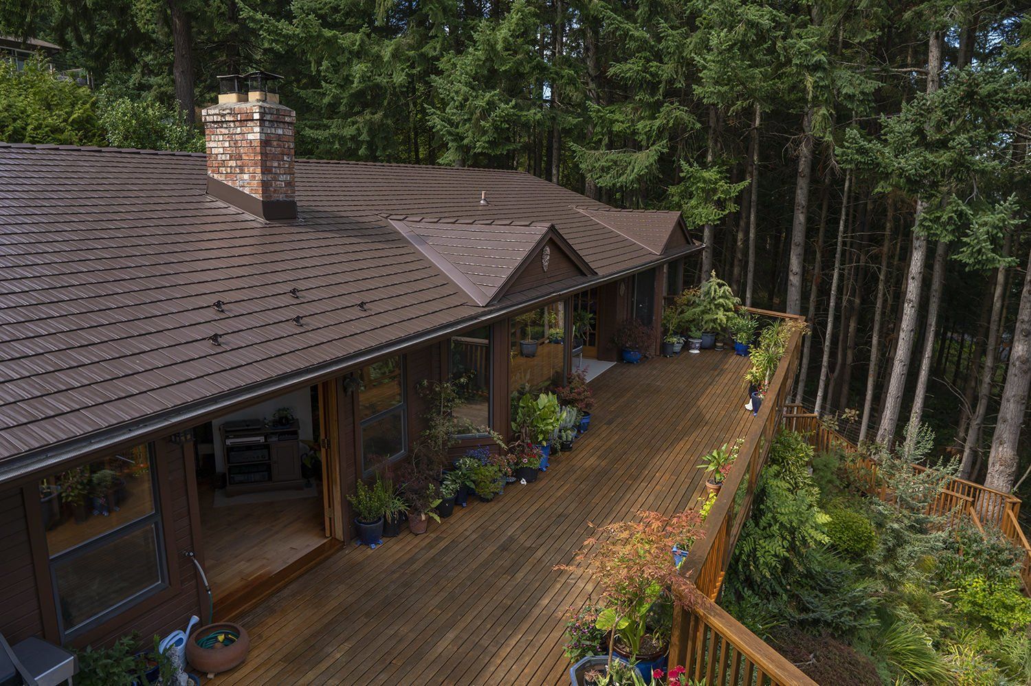 Salt Spring Island, BC — Interlock Metal Shingle Roof
