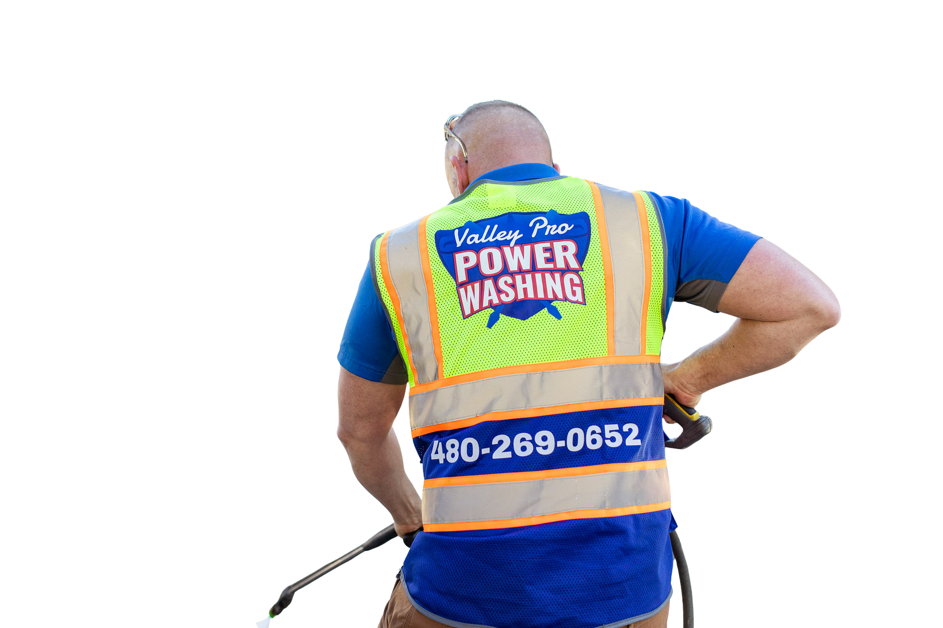 Valley Pro Power Wash technician providing professional pressure washing service in Phoenix Arizona