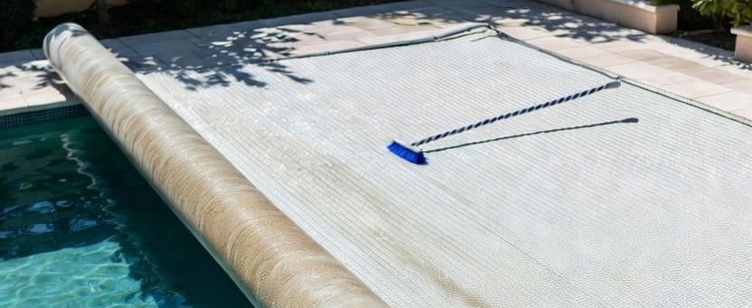 soft wash pool covering cleaning