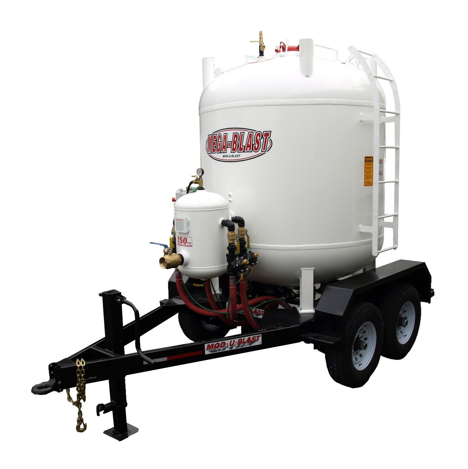 160 cu. ft. bulk blaster on yard trailer