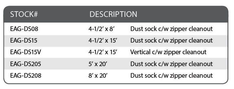 Dust Sock Ordering