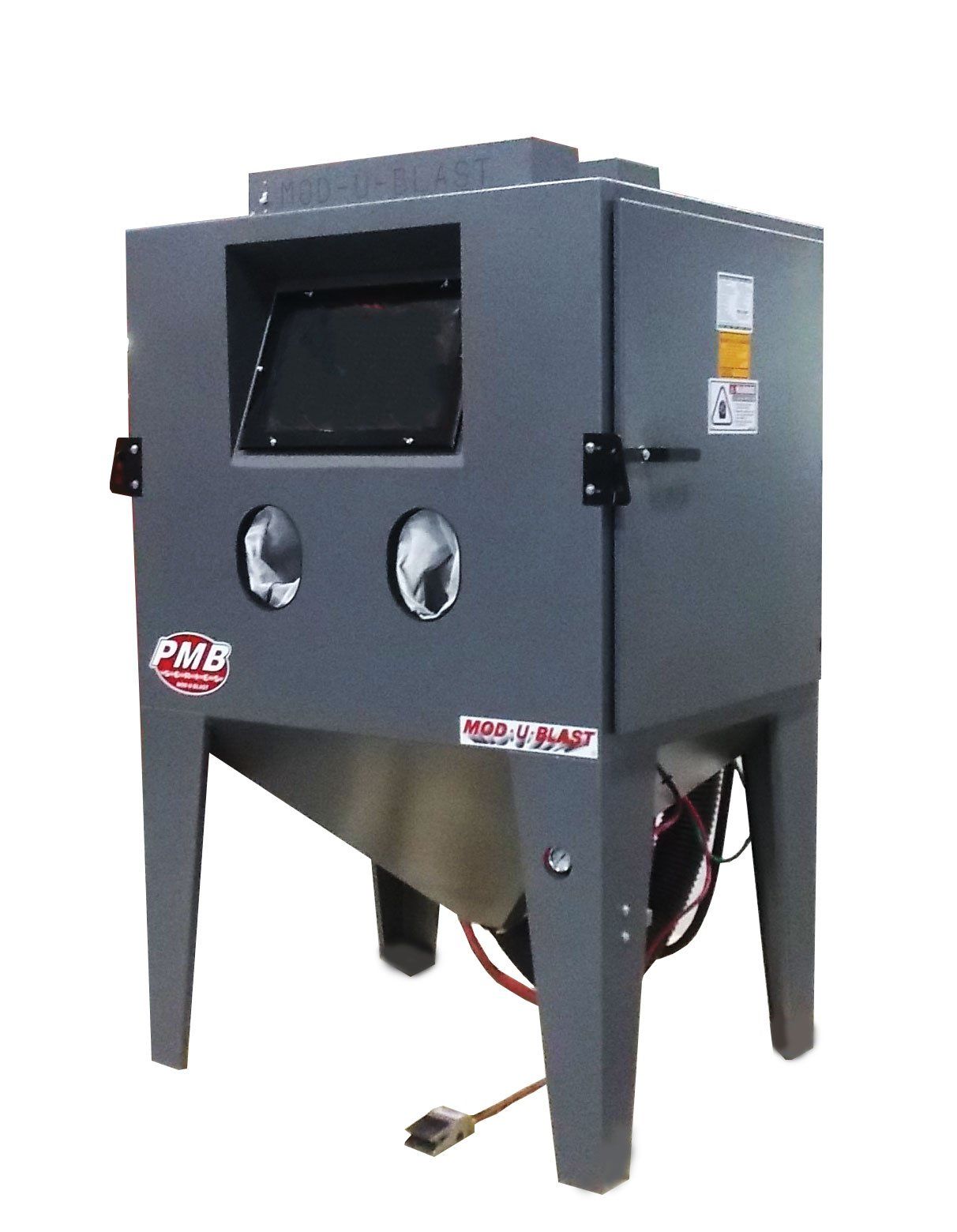 plastic / light media sandblasting cabinet