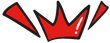 Red crown with black outline and white highlights, likely representing achievement.