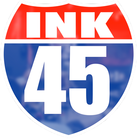 Shield-shaped sign with 