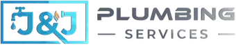 Logo for J & J Plumbing Services. Includes a faucet and the letters “J & J” and the words “PLUMBING SERVICES.”