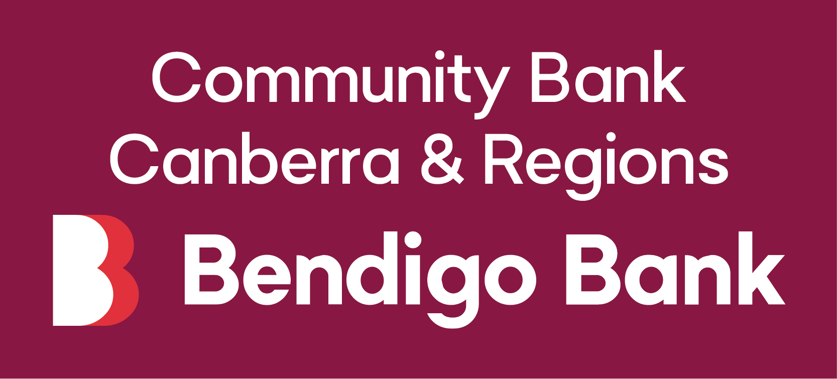 Bendigo Bank logo with a burgundy 