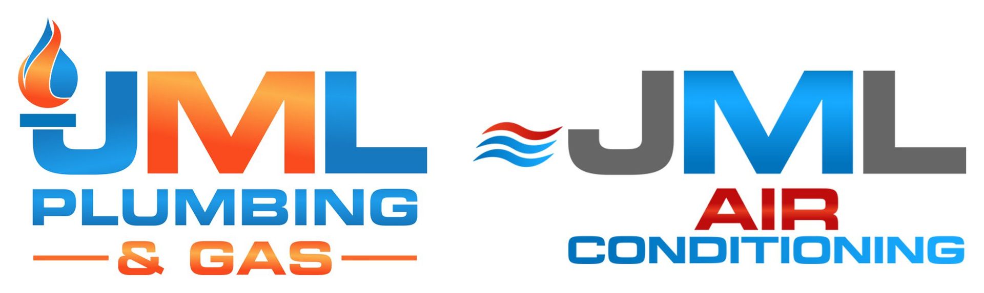 Logos for JML Plumbing & Gas and JML Air Conditioning.