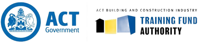 Logos: ACT Government and ACT Building and Construction Industry Training Fund Authority.