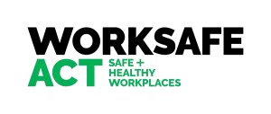 "WORKSAFE ACT" logo in black and green, with "SAFE + HEALTHY WORKPLACES" text below.