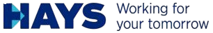 HAYS logo in dark blue with tagline 