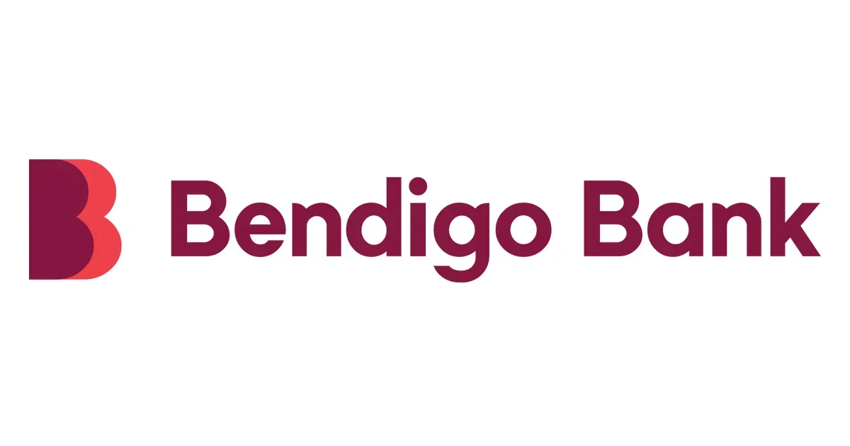 Bendigo Bank logo with a burgundy 