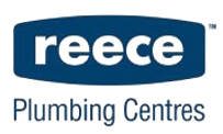 Reece Plumbing Centres logo: white text 