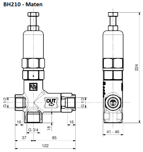 Pratissoli BH210 - maten