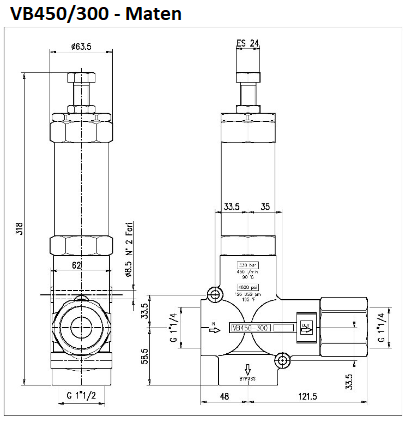 Pratissoli VB450/300 - Maten