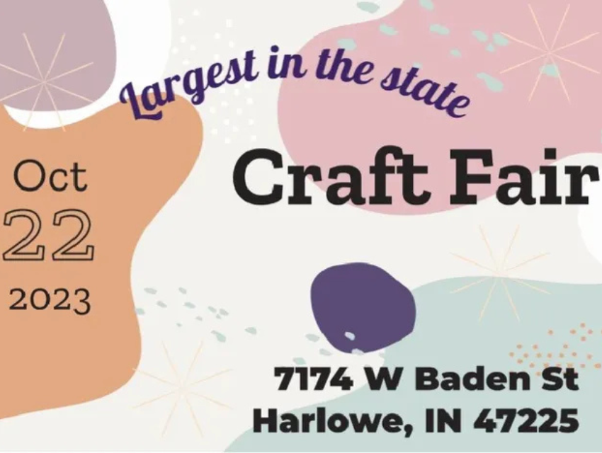 A poster for the largest in the state craft fair