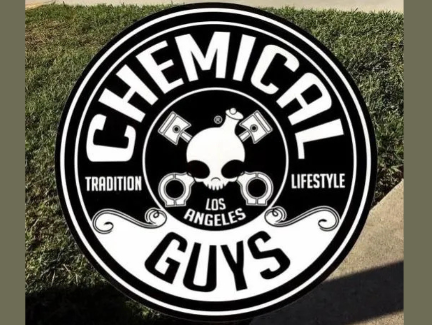 A black and white logo for chemical guys