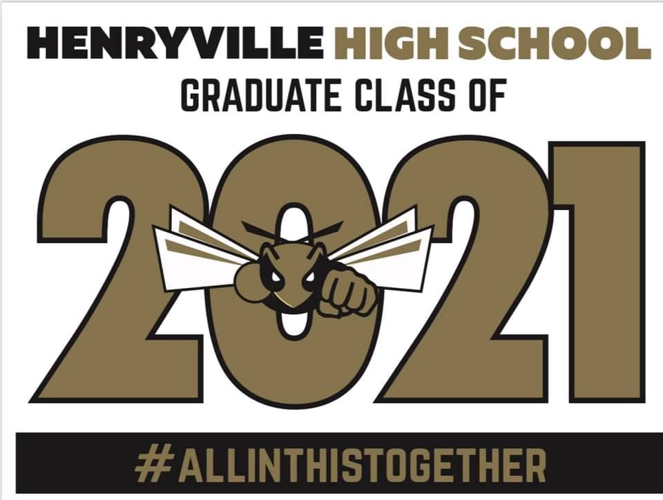 The logo for henryville high school 's graduate class of 2021