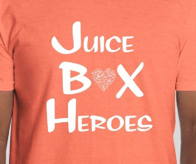 A shirt that says juice box heroes on it