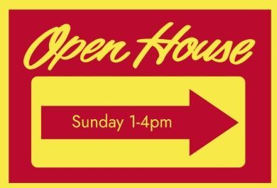 Red and yellow sign reading