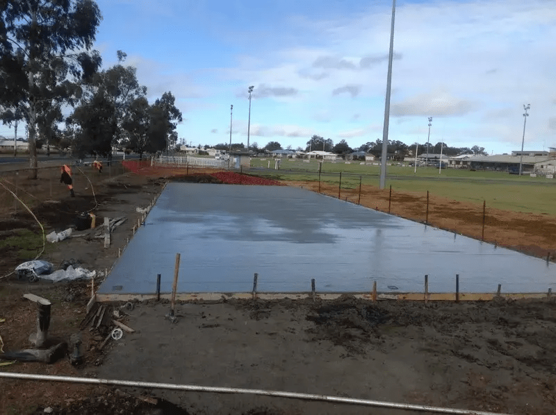 A Large Concrete Slab is Being Built in a Field — C R Concreting in Pittsworth, QLD