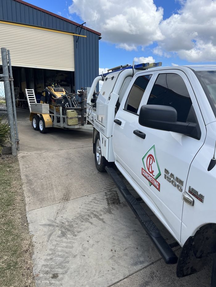 CR Concreting Car Towing Mini Skid Steer — CR Concreting in Pittsworth, QLD