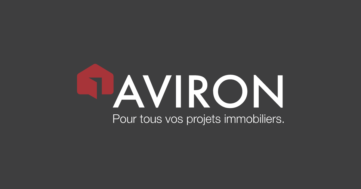A logo for a company called aviron for tous vos projets immobiliers