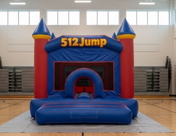 Indoor bounce house ready for safe party