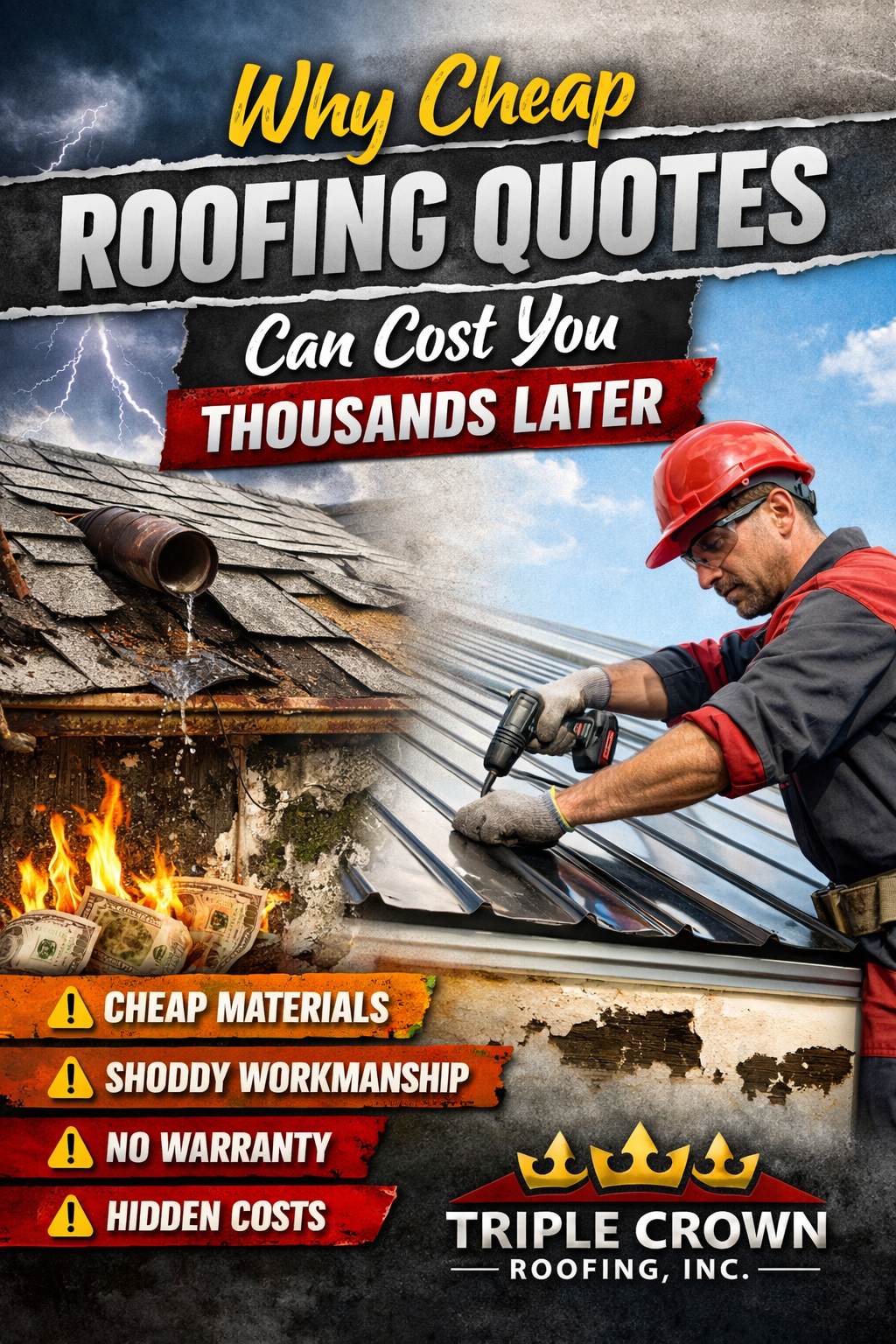 Florida roof damage from poor installation